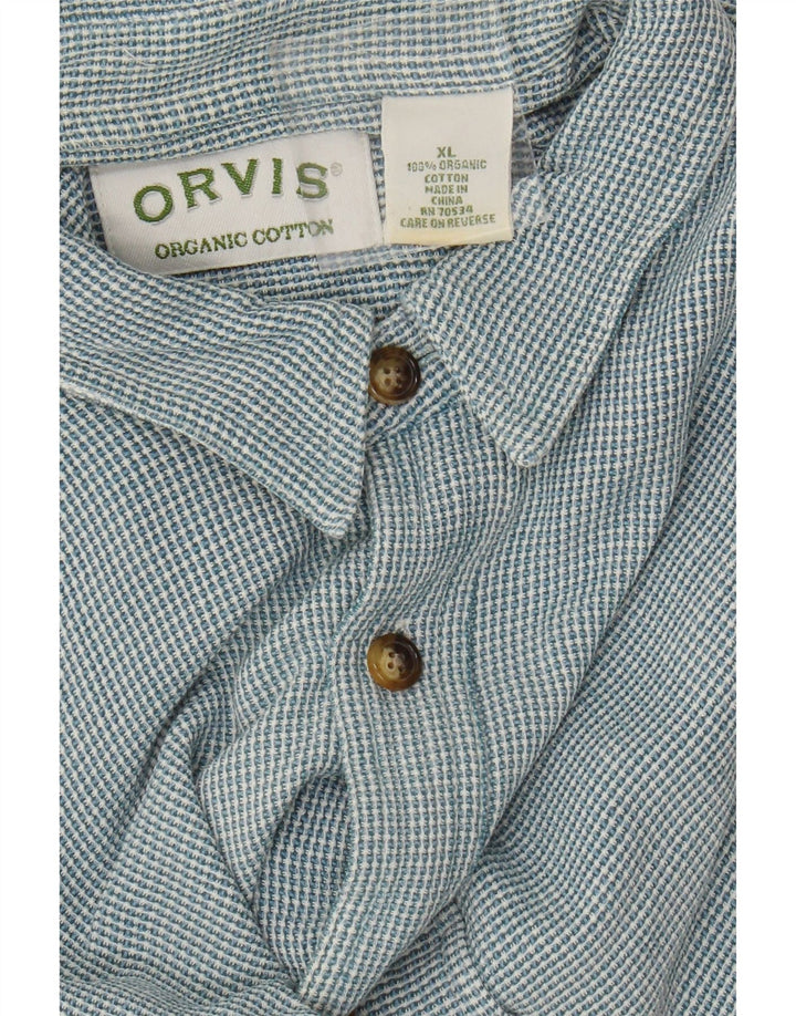 Camicia da uomo Orvis XL in cotone blu