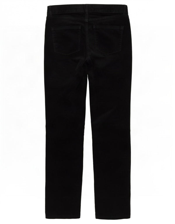 Pantaloni dritti in velluto a coste da donna Marks & Spencer UK 14 Large W32 L32 neri