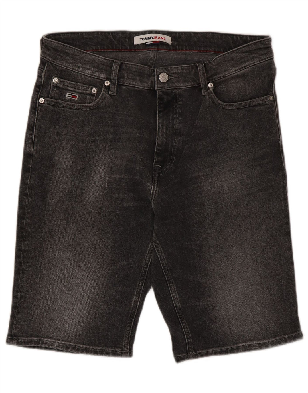 Pantaloncini di jeans da uomo Tommy Hilfiger W32 cotone grigio medio