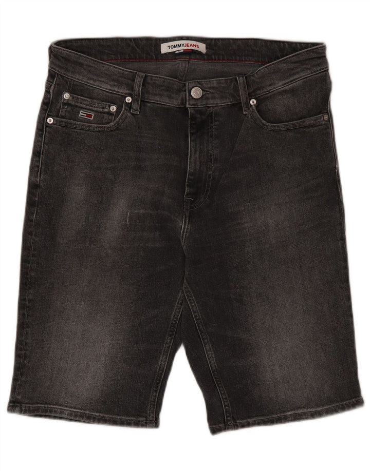 Pantaloncini di jeans da uomo Tommy Hilfiger W32 cotone grigio medio