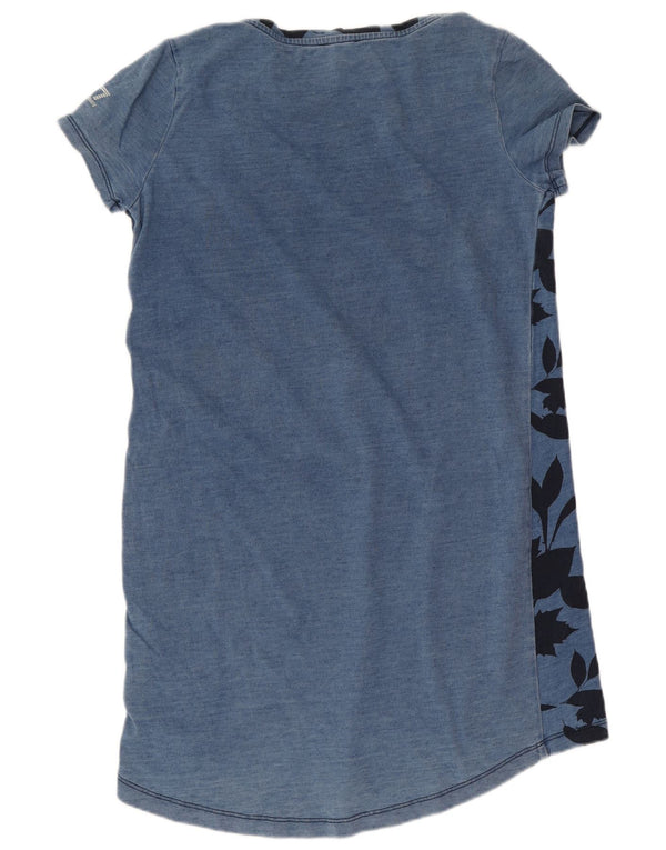 Abito t-shirt con vestibilità ampia grafica da donna Emporio Armani UK 4 XS Blu floreale