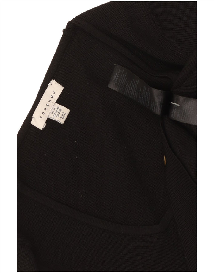 Maglione cardigan corto da donna Zara UK 12 poliestere nero medio