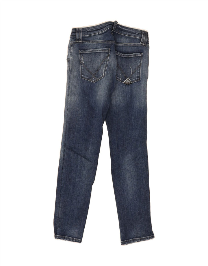 ROY ROGERS Womens Distressed Skinny Jeans W26 L26 Navy Blue Polyester Vintage Roy Rogers and Second-Hand Roy Rogers from Messina Hembry 