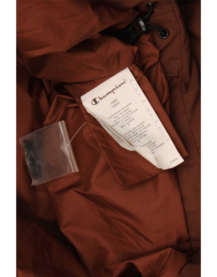 Giacca imbottita con cappuccio da uomo Champion UK 42 XL poliestere marrone