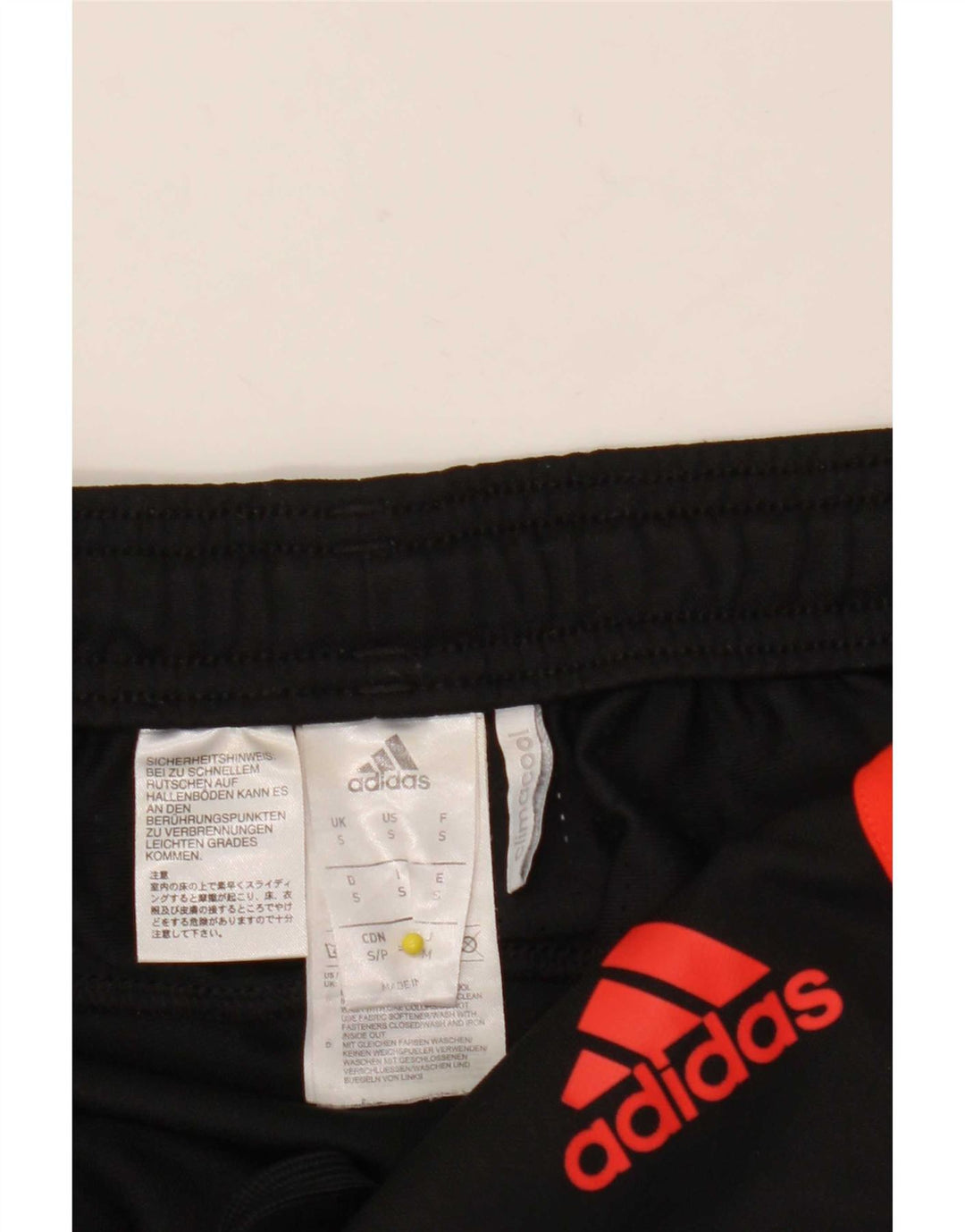 Pantaloni da tuta Adidas Climacool da uomo piccoli in poliestere nero