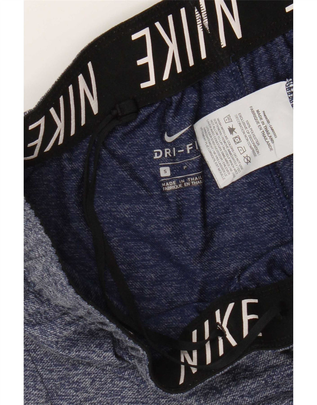 Pantaloncini sportivi Nike da donna Dri Fit UK 10 piccoli in poliestere screziato blu