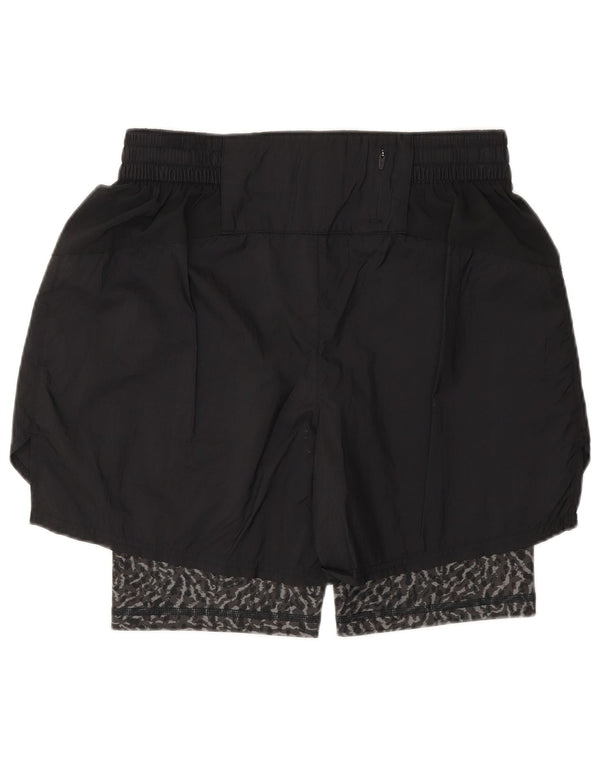 Pantaloncini sportivi da donna Puma UK 12 Medium Nero Animal Print Nylon