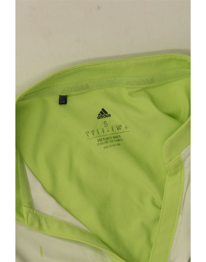 Canotta Adidas da donna UK 10 piccola a righe verdi