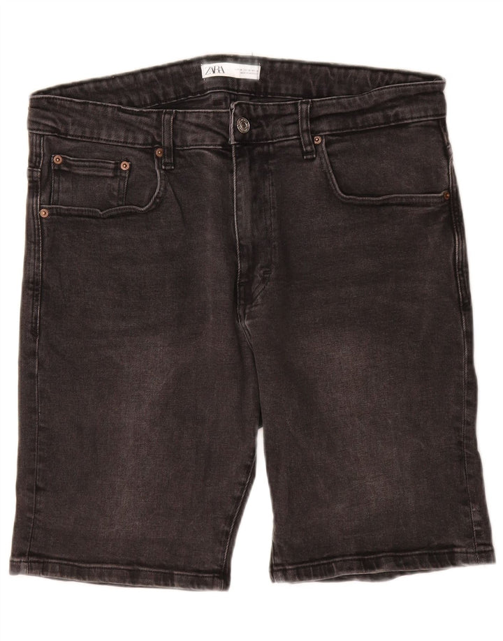 Pantaloncini di jeans da uomo ZARA EU 46 XL W36 cotone grigio