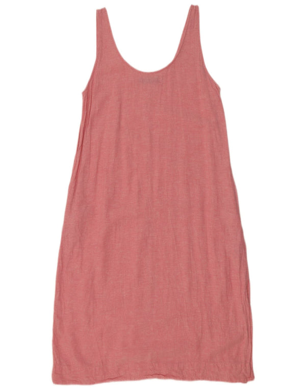 Abito a trapezio senza maniche da donna Marks & Spencer UK 12 rosa medio chiazzato