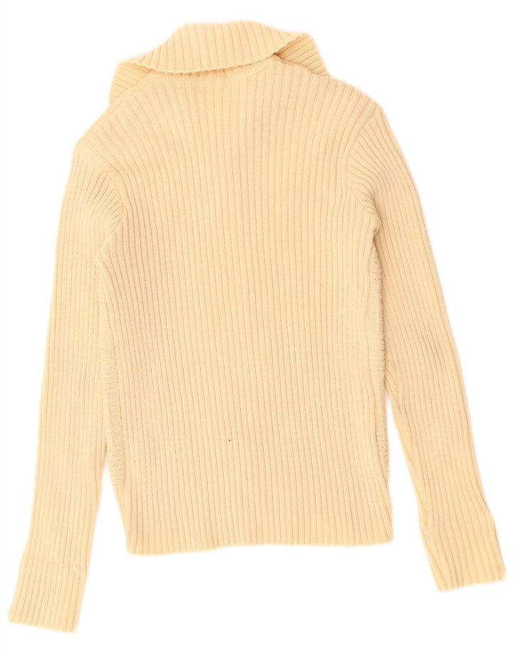 Maglione cardigan da donna VINTAGE UK 10 piccolo beige