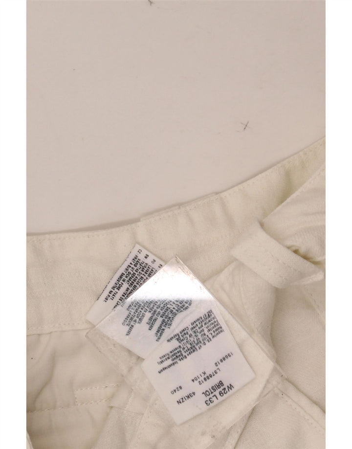 LEE Womens Bristol Bootcut Casual Trousers W29 L33 White Cotton
