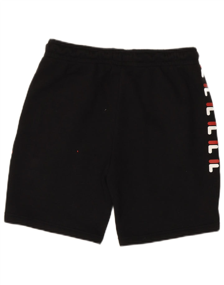 Pantaloncini sportivi grafici da ragazzo Fila 13-14 anni in poliestere nero