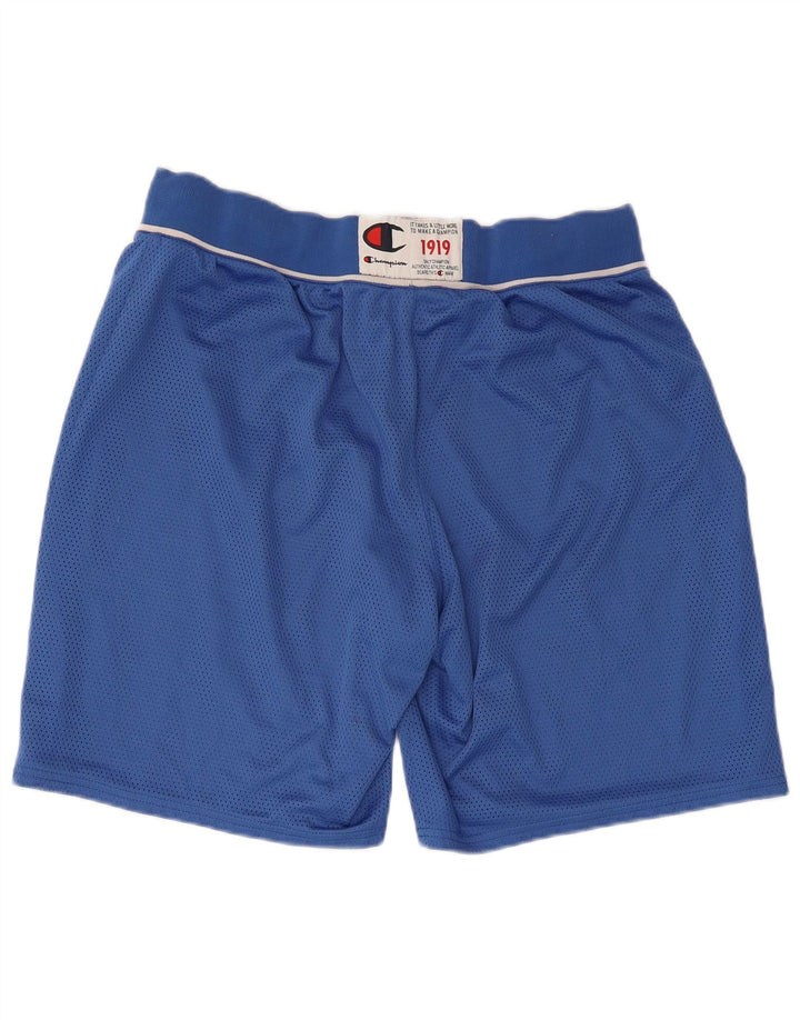 CHAMPION Mens Graphic Sport Shorts Medium  Blue Polyester