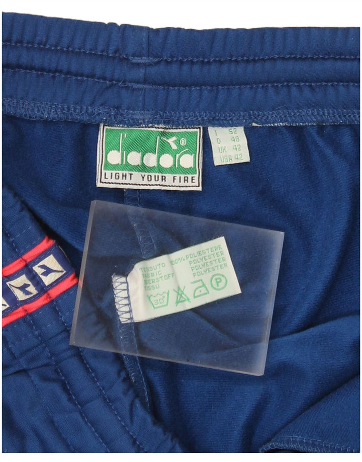 Pantaloni da tuta con grafica da uomo Diadora UK 42 Large Blu Poliestere