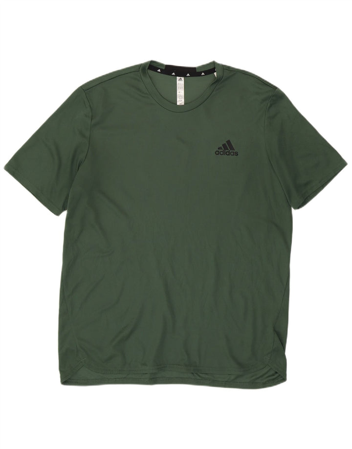 T-shirt Adidas Aeroready da uomo in poliestere verde medio