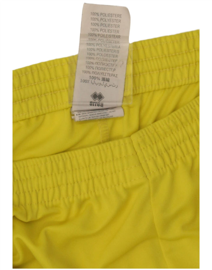 Pantaloncini sportivi grafici da uomo Errea in poliestere giallo medio