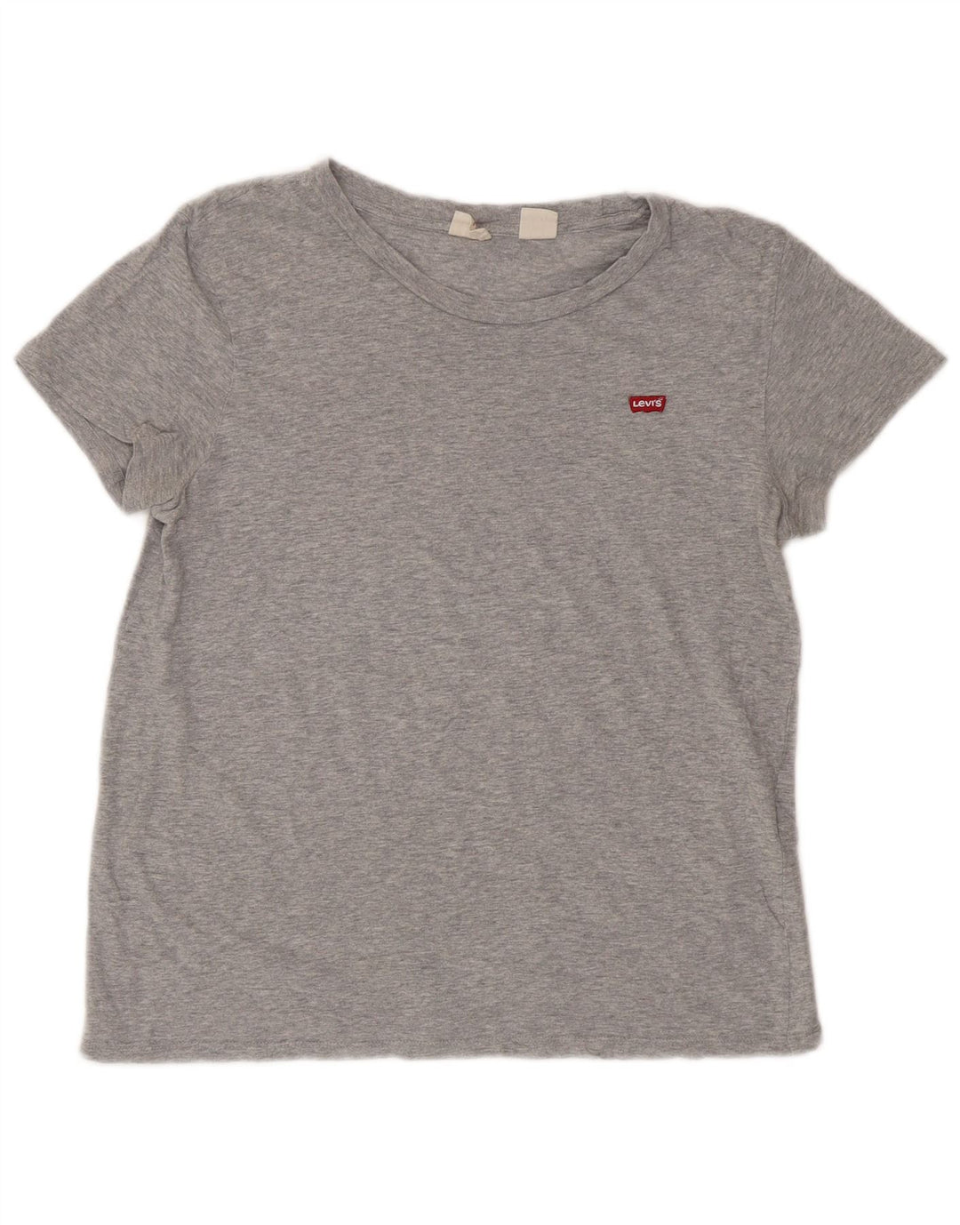 LEVI'S Womens T-Shirt Top UK 12 Medium Grey Cotton