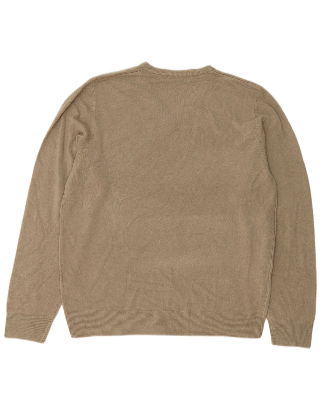 MARKS & SPENCER Maglione da uomo con scollo a V blu Harbour grande beige