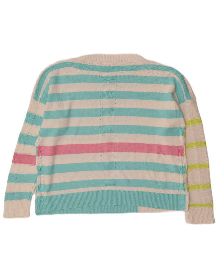 Maglione maglione con scollo a barca da donna di White Stuff UK 16 grande multicolore