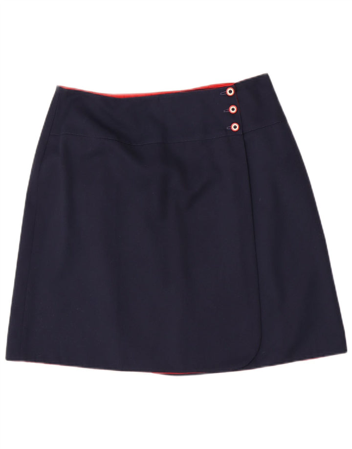 Gonna a portafoglio reversibile da donna vintage media W30 blu navy