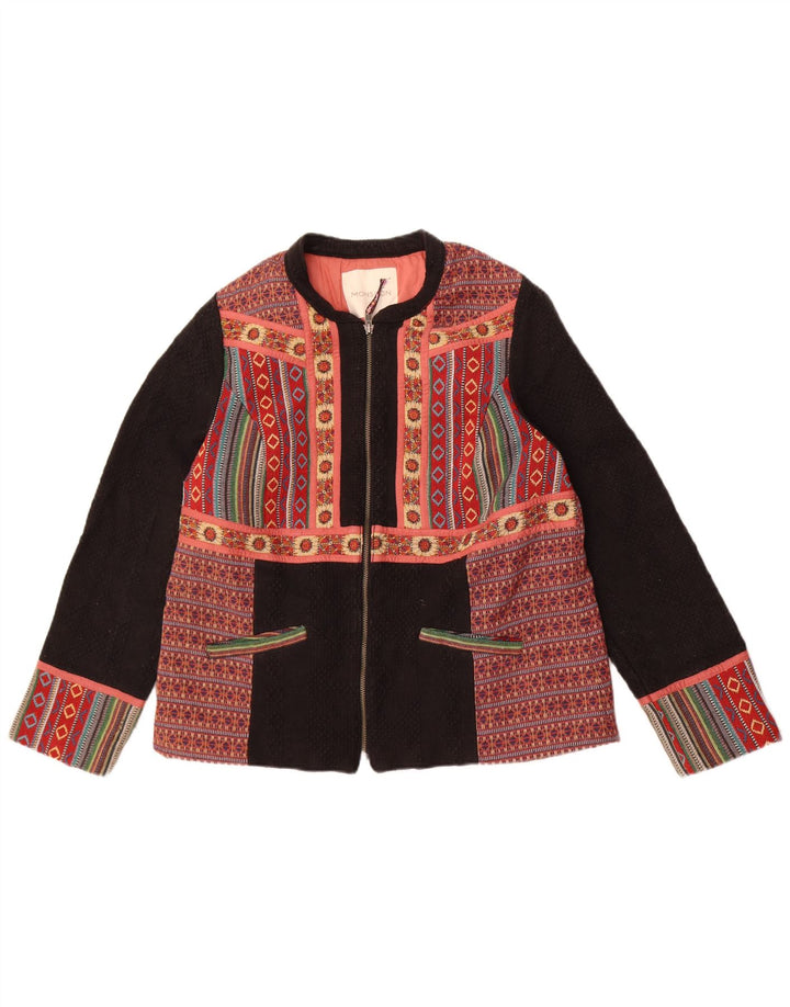 Giacca blazer da donna Monsoon UK 18 XL Cotone Fair Isle nero