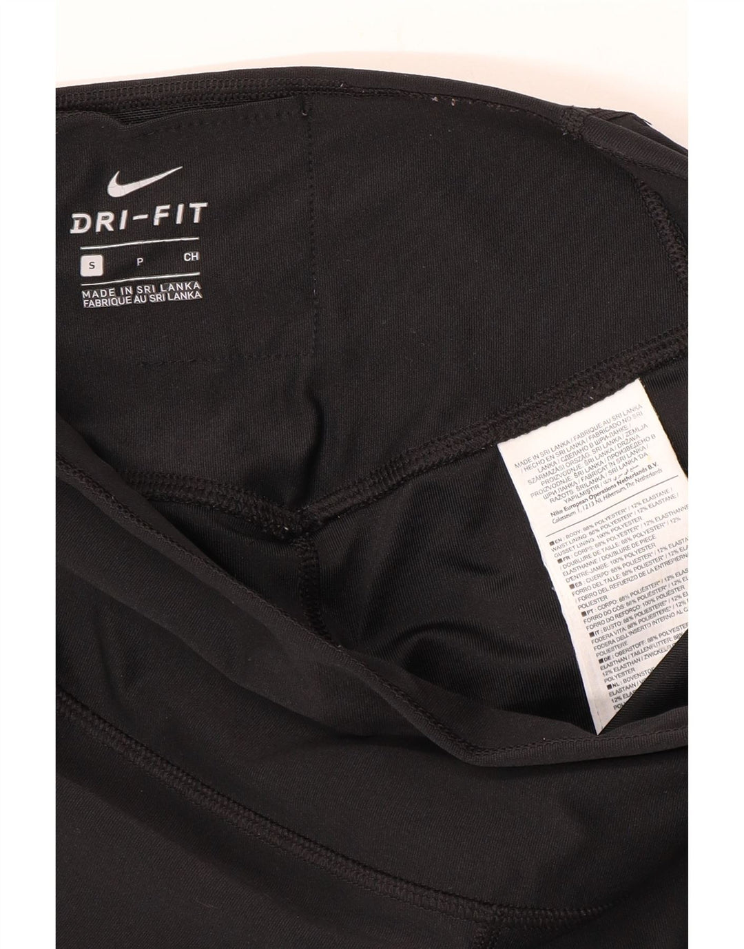 Leggings grafici Nike Dri Fit da donna UK 10 piccoli poliestere nero