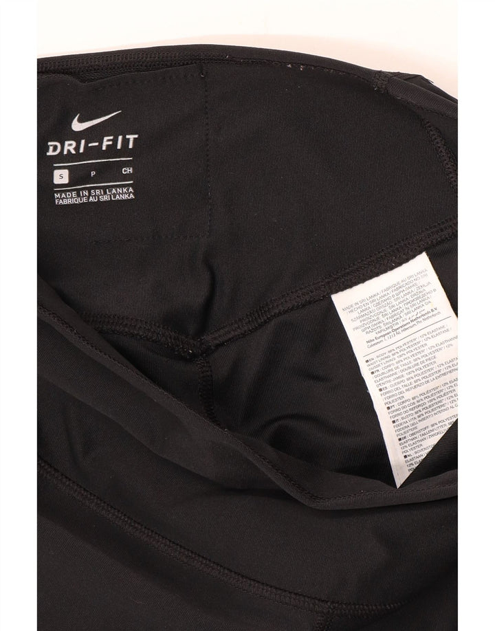 Leggings grafici Nike Dri Fit da donna UK 10 piccoli poliestere nero