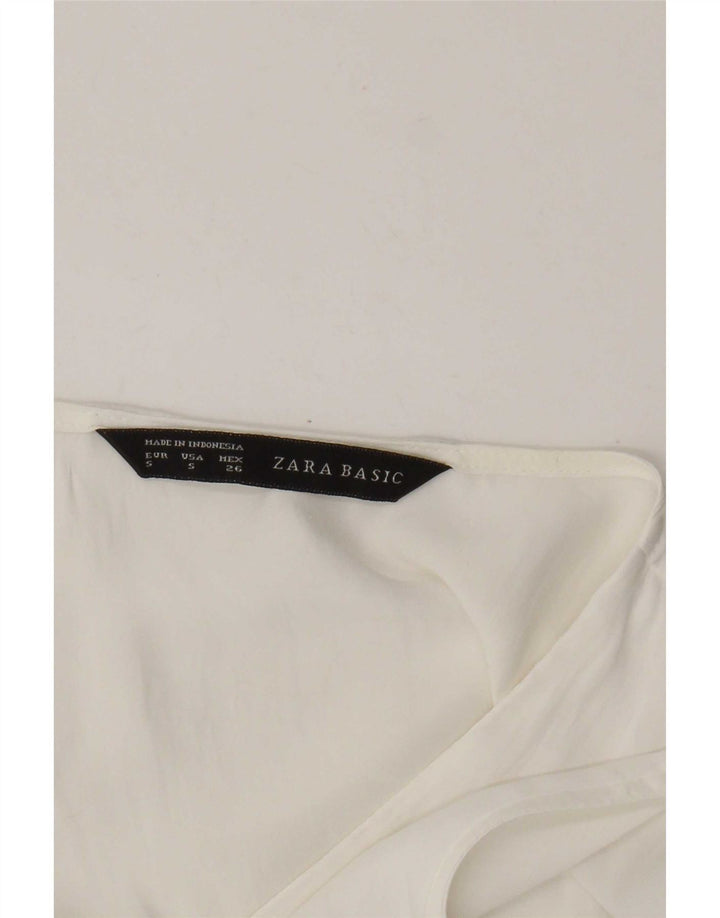 Camicetta senza maniche da donna Zara UK 10 piccola bianca