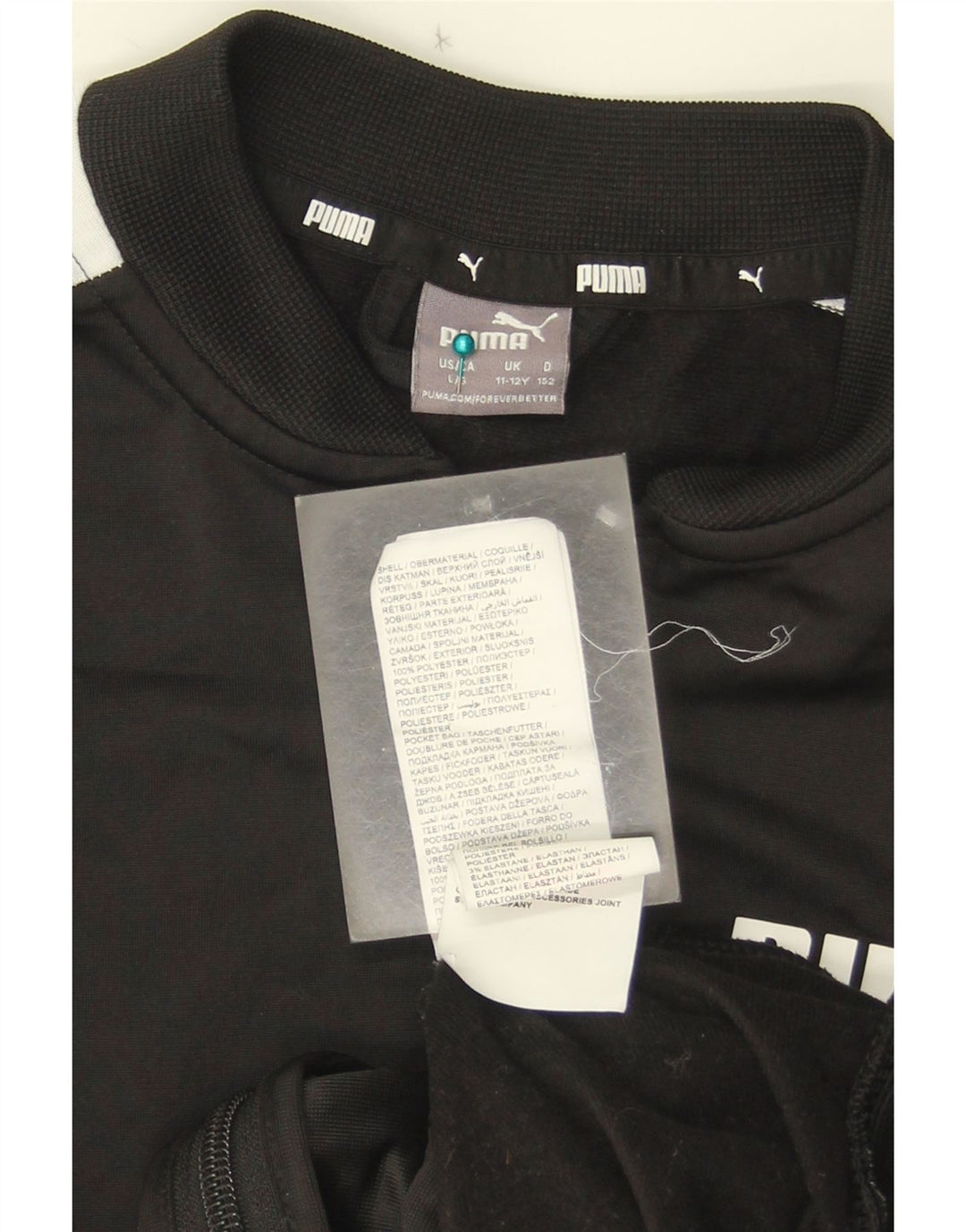 Giacca da tuta grafica da ragazzo Puma 11-12 anni Colorblock nero