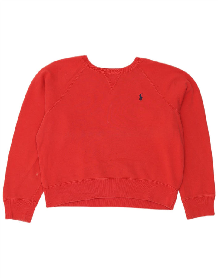 Polo Ralph Lauren Felpa oversize da donna Maglione UK 14 Medio Rosso