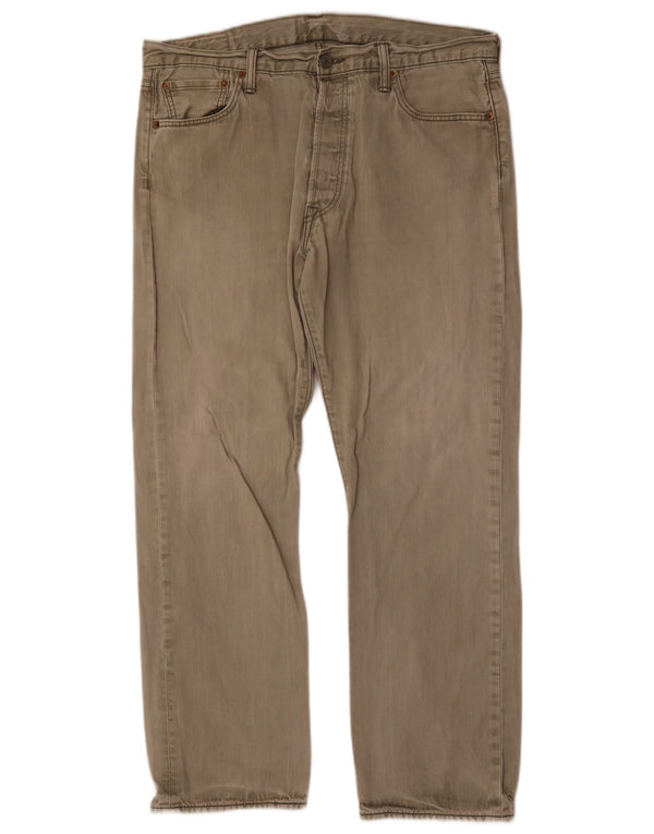 Levi's Uomo 501 Pantaloni casual dritti W36 L30 Cotone kaki