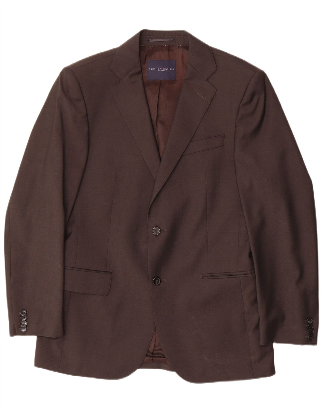 Giacca blazer da uomo a 2 bottoni Tommy Hilfiger IT 48 lana marrone medio