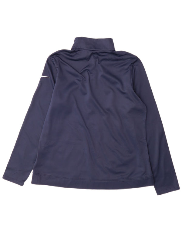 Felpa da donna Nike Dri Fit con collo con zip, maglione, UK 16, grande, blu navy
