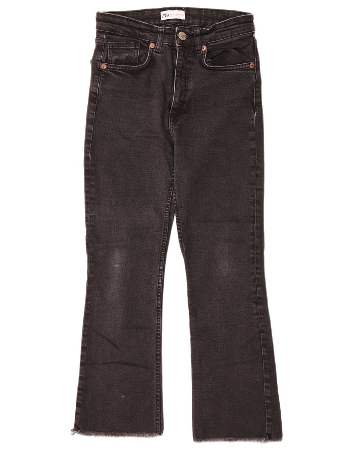Jeans corti da donna Zara EU 38 piccoli W28 L25 neri