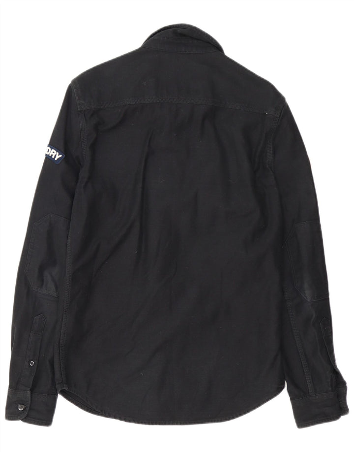 Camicia grafica da uomo Superdry piccola in cotone nero