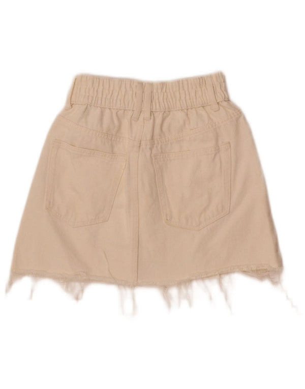 Gonna di jeans per ragazze Zara 9-10 anni W22 bianco sporco