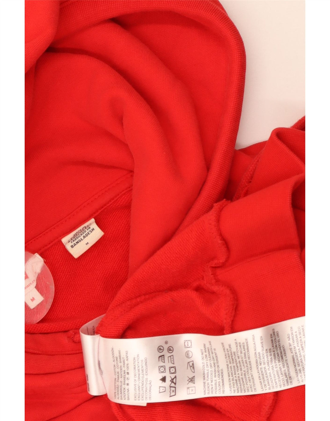 Maglione con cappuccio oversize grafico da donna Levi's UK 14 cotone rosso medio