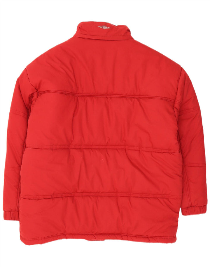 UMBRO Mens Loose Fit Padded Jacket UK 38/40 Medium Red Polyamide