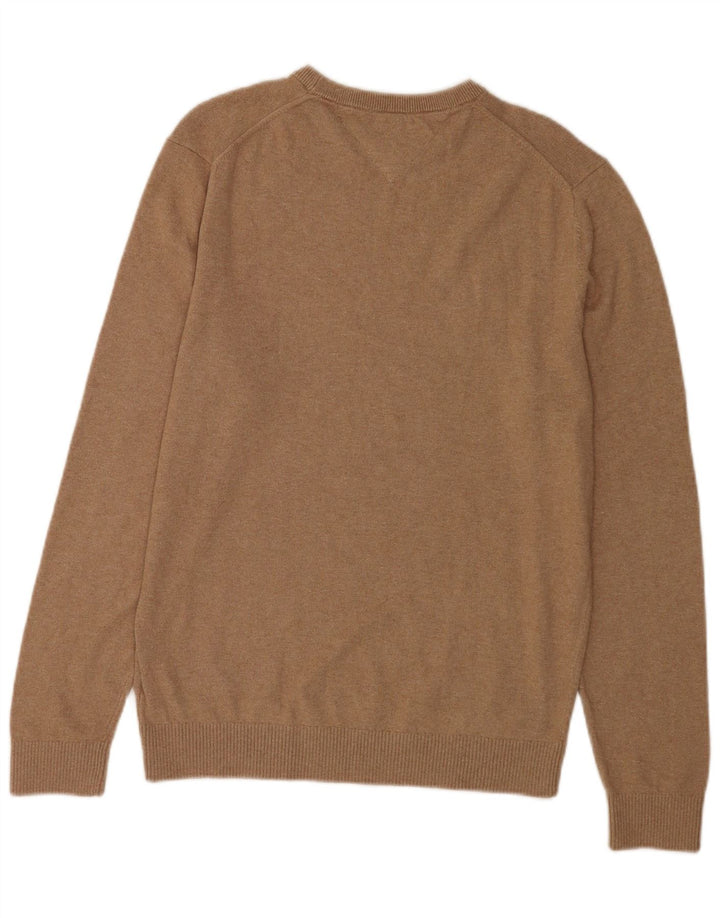 Maglione maglione girocollo da uomo Tommy Hilfiger in cotone marrone medio