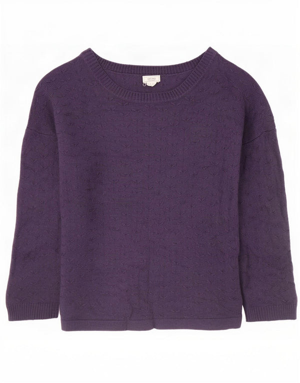 Fat Face Maglione da donna con scollo a barchetta UK 20 2XL Viscosa blu navy