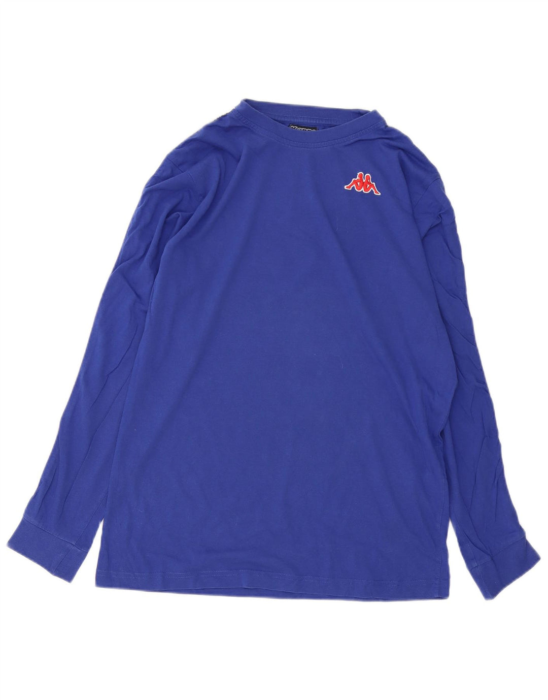 Top Kappa Uomo Manica Lunga Cotone Blu Medio