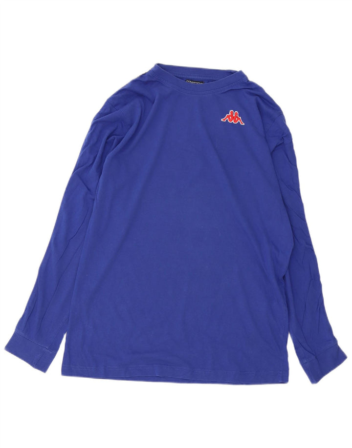 Top Kappa Uomo Manica Lunga Cotone Blu Medio