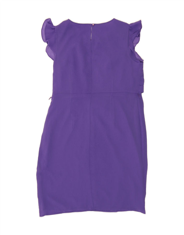 MARKS & SPENCER Womens Sheath Dress UK 20 2XL  Purple Polyester Vintage Marks & Spencer and Second-Hand Marks & Spencer from Messina Hembry 