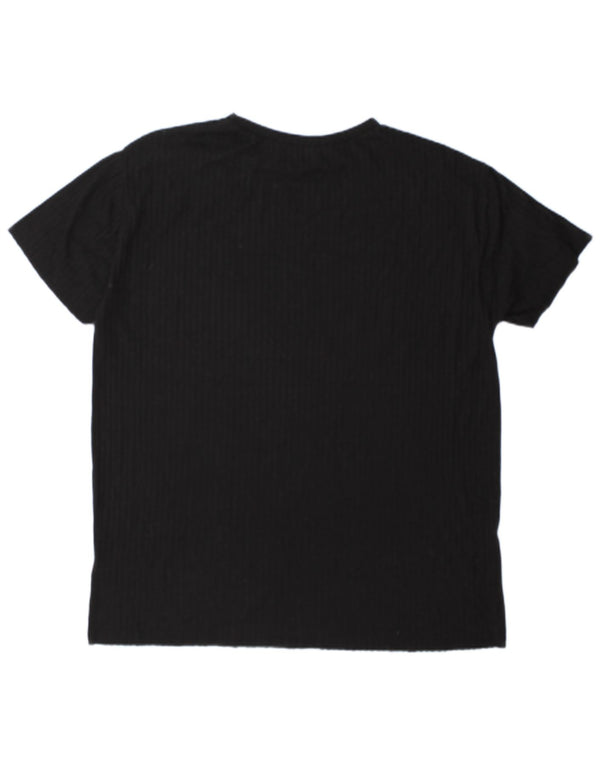 T-shirt oversize da donna Zara UK 14 poliestere nero medio