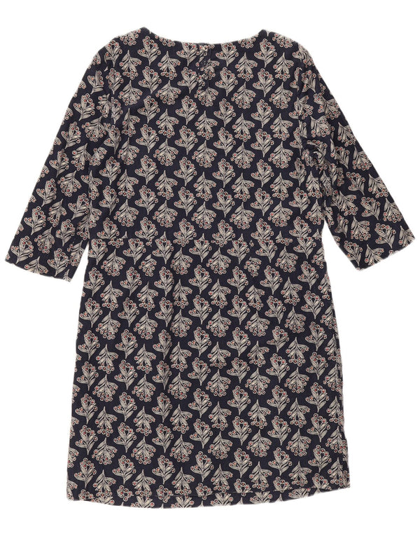 Abito a trapezio da donna Seasalt Cornwall UK 12 Medio blu navy floreale