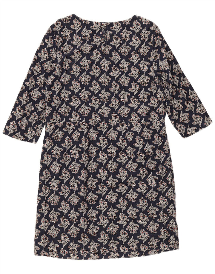 Abito a trapezio da donna Seasalt Cornwall UK 12 Medio blu navy floreale