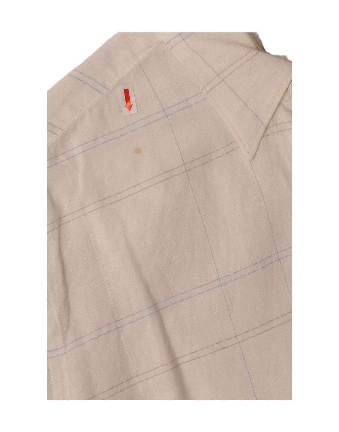 Camicia Trussardi Uomo a Quadri in Cotone Scozzese Medio Bianco Sporco