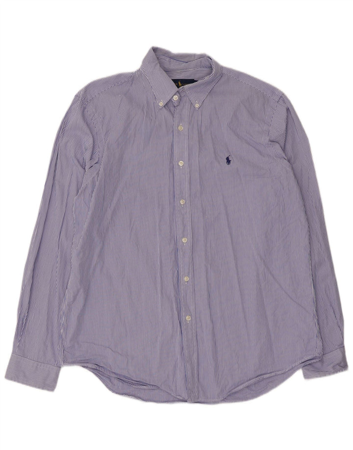 Camicia da uomo Ralph Lauren in cotone a righe grandi blu