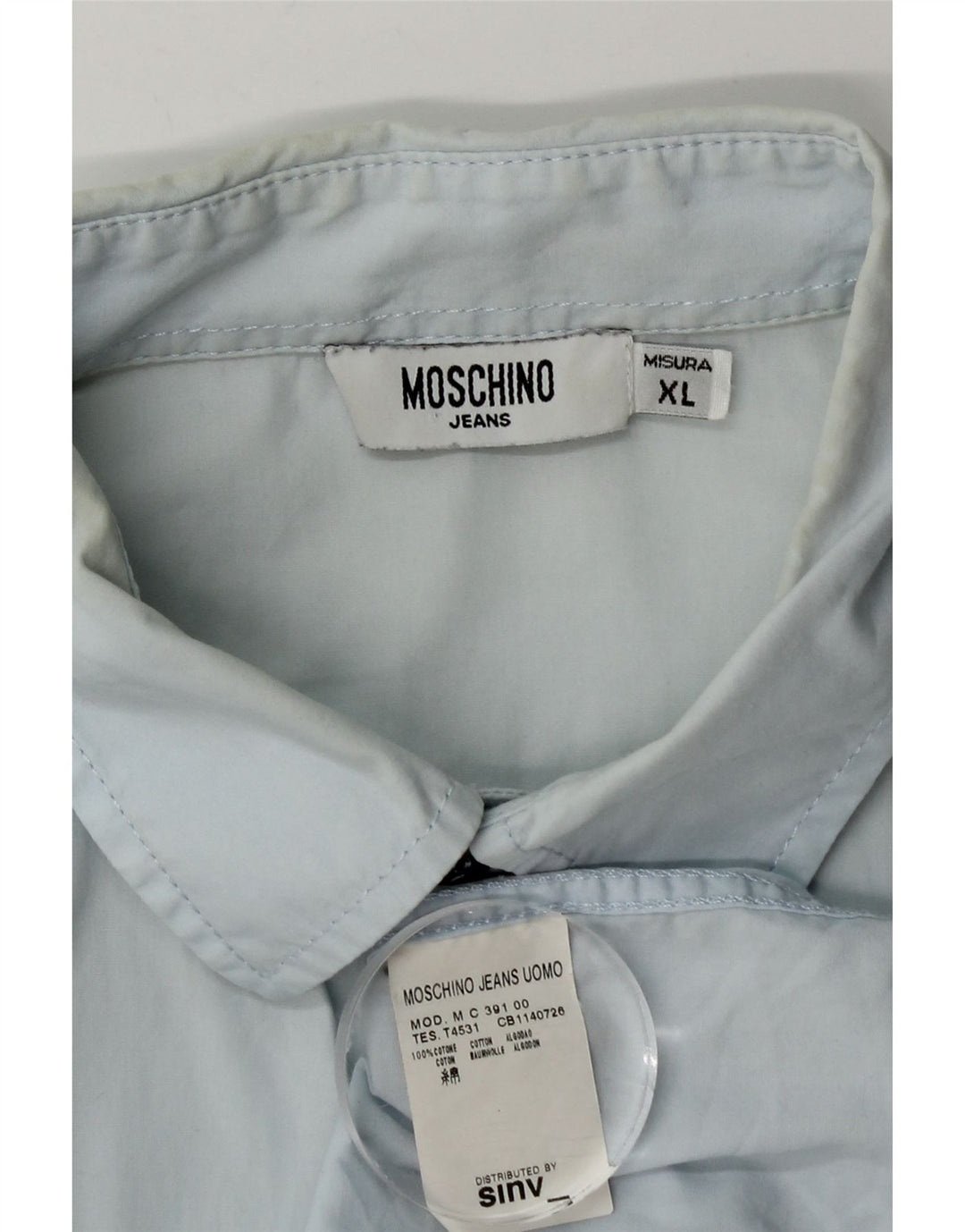 Camicia Moschino Uomo XL Blu Cotone